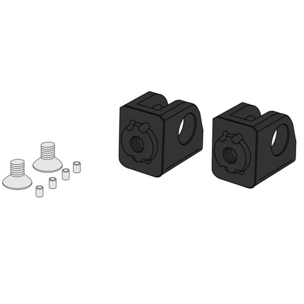 Puig Pillion Adjustable Footpeg Adaptors Black